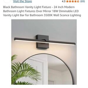 Modern Black LED Vanity Light Fixture